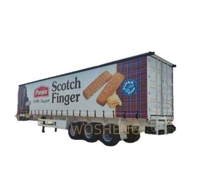Wosheng 3 assi 40/45ft PVC impermeabile Semi rimorchio a tenda laterale per camion scorrevole