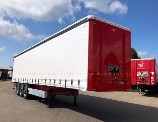 Semi-remolchio Wosheng 2024 3 Axle Express e Logistics Curtain Side Semi-remolchio camion