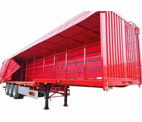 Semi-remorco laterale a tenda da 40 t e 45 t con 12 pneumatici 12R22.5