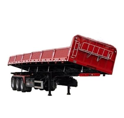 Wosheng Tri-Axle Side Dump Trailer con sollevamento idraulico e dimensioni 13000*2550*2900mm