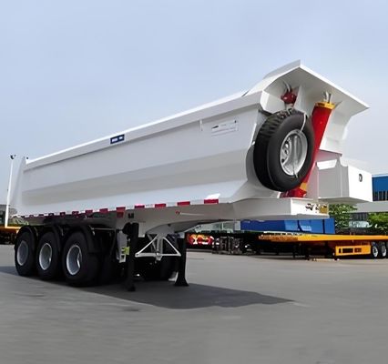 Semi-remorco accessibile per 3 assi 4 assi inclinazione posteriore Dump Tipper Dump Semi-remorco
