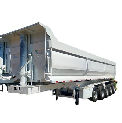 Personalizzazione 80-100 tonnellate 45 CBM Semi-remorchio a punta per camion e U-forma posteriore scarico