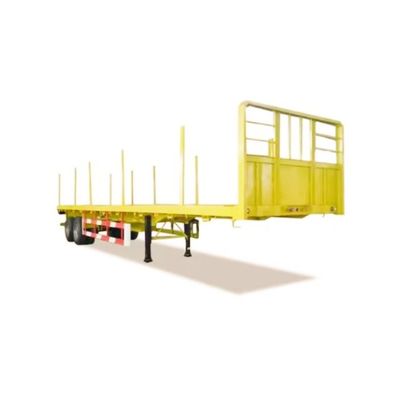 Wosheng Flat Bed Truck Trailer con 3,5&quot; 90mm King Pin e 28t Heavy Duty Landing Gear