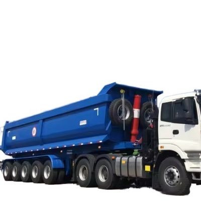 40 - 80 tonnellate di acciaio inossidabile 3 assi Semi-remorchio posteriore per costruzioni pesanti