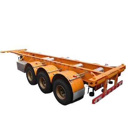 Consegna diretta 3 assi Semi-remorco a scheletro speciale in acciaio con pneumatici 12R22.5*12pcs