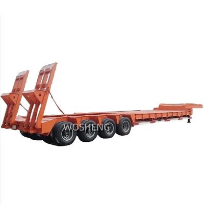 30TON/60TON/80TON/100TON semirimorchio a letto basso con design a collo d'oca e carico utile elevato