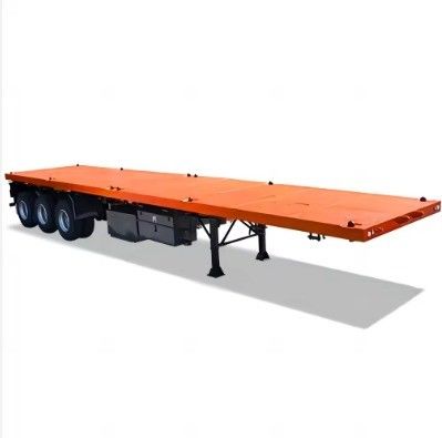 Colore personalizzato 50 tonnellate carico utile 20/40ft Container Trainer Truck Flatbed Semi Trailer