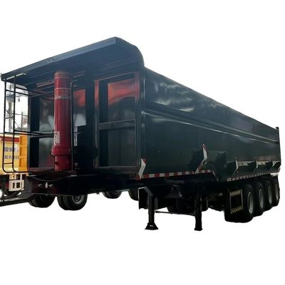 40-100 tonnellate di semirimorchio idraulico a scarico posteriore a forma di U per il trasporto di merci pesanti