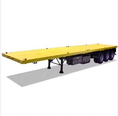 12400x2610x1550mm 7 tonnellate Tare Peso 50 tonnellate Carico utile 20/40ft Semi-remolchio a piatta