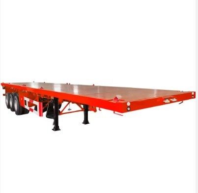 Buoni 3 assi 30-120tons Container Flat bed Truck Trailer per il trasporto di container