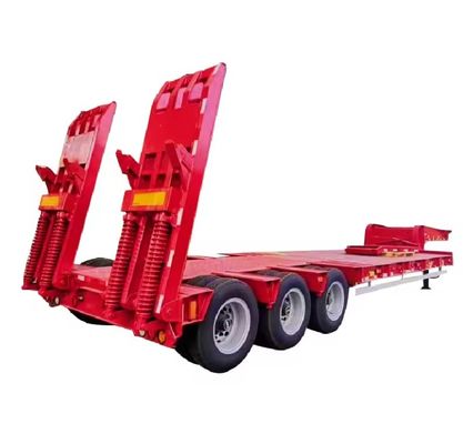 Camion Acciaio contenitore a letto basso telaio caricatore semirimorchio con 3 assi e 12 ruote