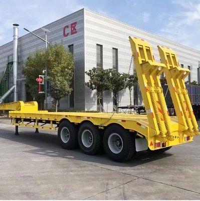 120 T carico utile 3 asse 4 asse rilegato a letto basso per camion attrezzature meccaniche pesanti