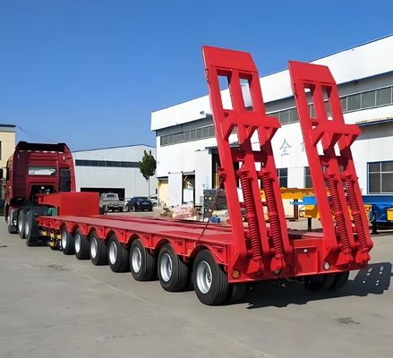 3-8 assi attrezzature di trasporto semirimorchio in acciaio a letto basso con piastra inferiore da 4 mm