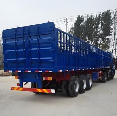 12400x2500x3650mm 60T/80T semirimorchio a tre assi con recinzione adatto per merci e bestiame
