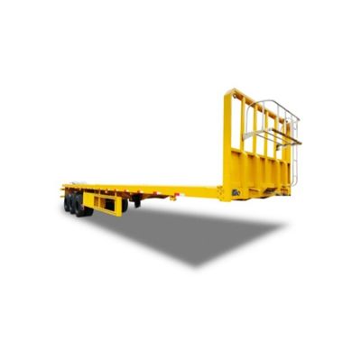 50 tonnellate Container Carrier Flat Bed Semi-trailer con sospensione meccanica in Africa