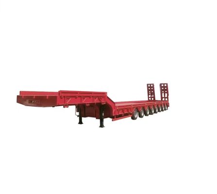 Requisito di personalizzazione Semirimorchio Rossa Lowbed Trailer 3 Asse Low Bed Loader 60 Ton Lowboy
