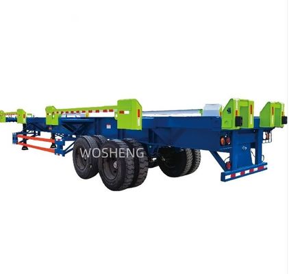 2 assi 20FT 40FT Wharf Combined Transportation Skeleton Container Trailer