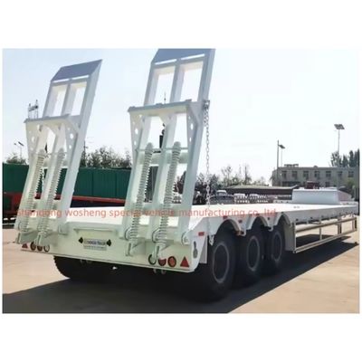 40-100 tonnellate di carico utile sospensione meccanica semirimorchio a letto basso di 40 piedi con pneumatico 12R22.5