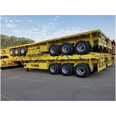 12R22.5 40/45ft 60 tonnellate semirimorchio a piatto contenitore in acciaio rimorchio a piatto per camion
