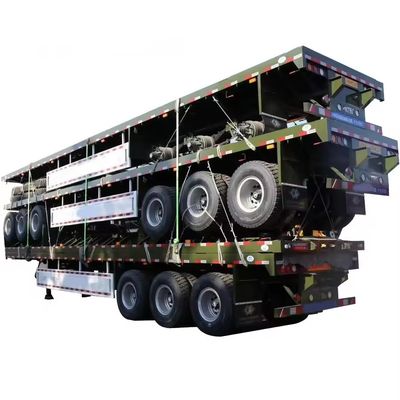 40 ft Container 3 axle flatbed trailer per carico pesante e trasporto a lunga distanza