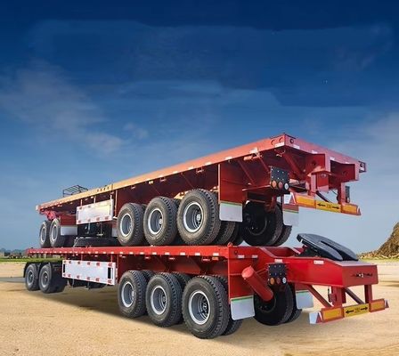 20FT 40FT Double Link Flatbed Semi Truck Trailer con sospensione AIR/Meccanica