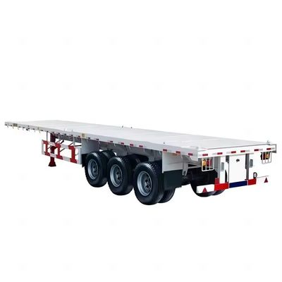 12400*2610*1550mm rimorchio piatto in acciaio 3 assi 4 assi per trasporti pesanti