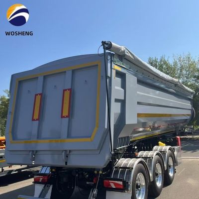 35 metri cubi in forma di U 60 tonnellate di carico idraulico posteriore carico pesante rimorchio camion di scarico