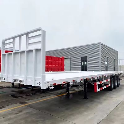 Semi-remolchi per il trasporto di container 3 assi 4 assi 20ft 40ft 45ft Flatbed Truck Trailer