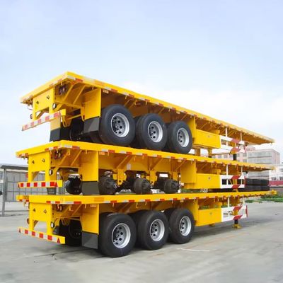 20ft 40ft Container Cargo Flatbed Semi Trailer con serratura Design durevole e versatile