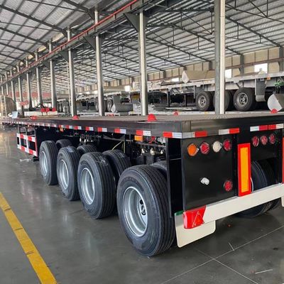 3 assi 4 assi Container Flatbed Truck Semi-Trailer Flat Bed Trailer 20ft 40ft 45ft 53ft