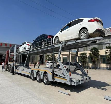 Wosheng 2/3 Assi 6-10 unità Trasporto auto Semiretrattile per il trasporto auto