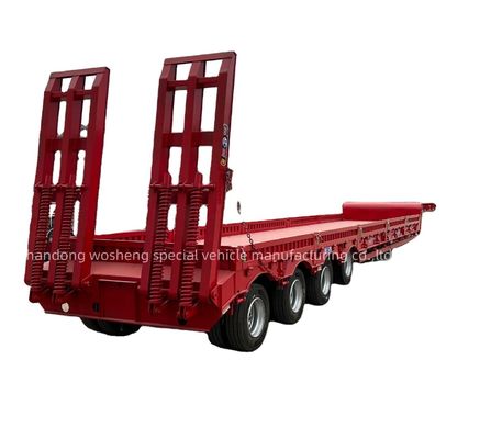 13-18m x 2,5-3m x 3,3m rimorchio per camion 60-100 tonnellate 3 assi collo di gallina semirimorchio a letto basso