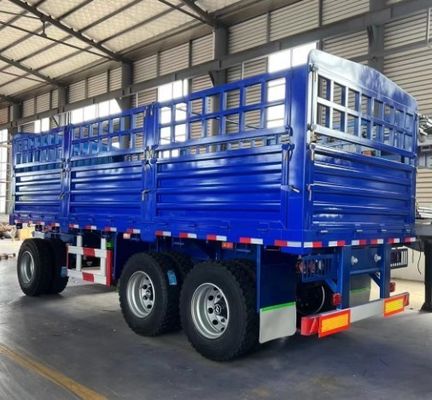 Q345 rimorchio in acciaio al carbonio 2 assi 3 assi con barra di trazione di 30 tonnellate e parete laterale