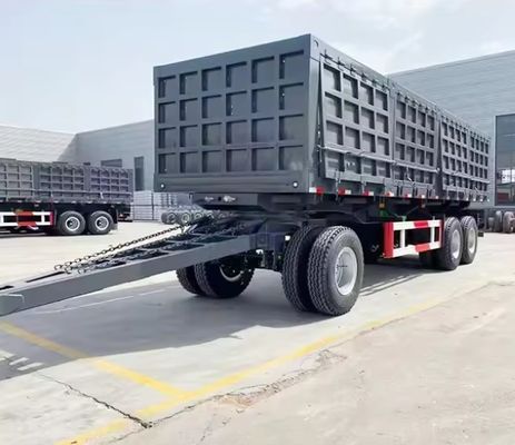 3 assi di trazione Bar laterale scarico pieno rimorchio 40-100 tonnellate rimorchio di trazione Dolly pieno rimorchio camion