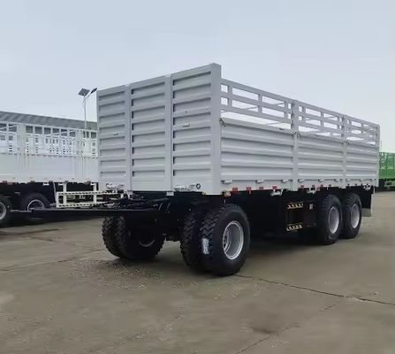40-100 tonnellate di materiale in acciaio Bar di trazione Recinzione Full trailer con sistema di sospensione meccanica