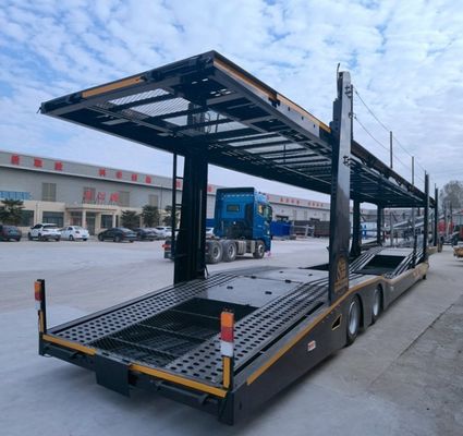 Trasporto senza sforzo auto con Wosheng 2 assi rimorchio e 4 pcs