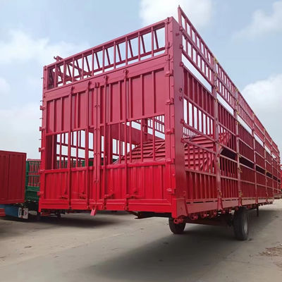Carico massimo 30000 kg Semirimorchio a doppio ponte per animali, pollame e bestiame con 3/4 assi