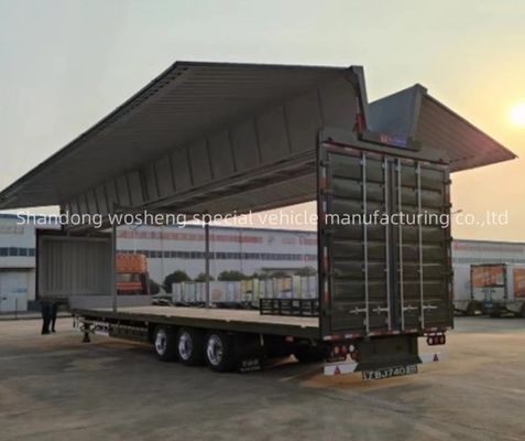 Rimorchio massimo del camion del carico utile di Wosheng 3 Axle Logistics Wingspan Van Semi Trailer 30-40tons