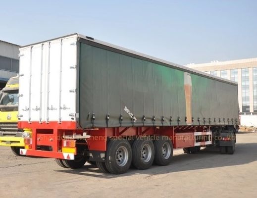 Wosheng 3 Assi 40FT 45FT PVC Tarpaulin Side Curtain Semi-Trailer con sistema di sospensione