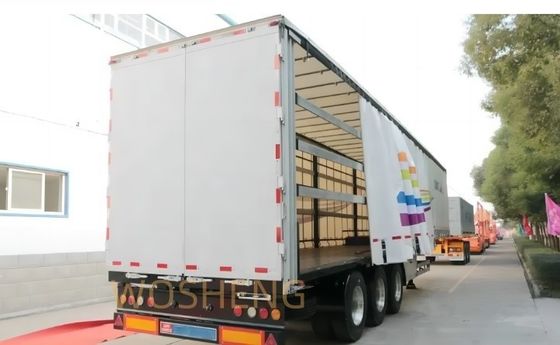 Wosheng 3 assi 40/45ft PVC impermeabile Semi rimorchio a tenda laterale per camion scorrevole