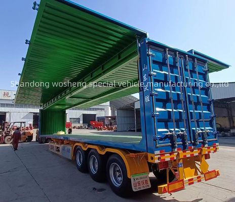 Semi-remolchio aperto a tre assi per il trasporto logistico da 30/40 tonnellate