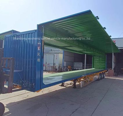 Semi-remolchio aperto a tre assi per il trasporto logistico da 30/40 tonnellate