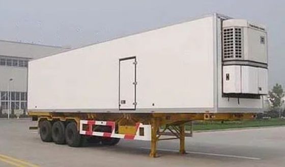 30-50 tonnellate Cargo massimo 3 assi Congelatore chiuso Remolchio per autocarri Semirimolchio refrigerato