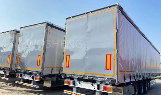 3 assi 40ft 45ft PVC Tela di cortina lato semirimorchio con design del camion scorrevole