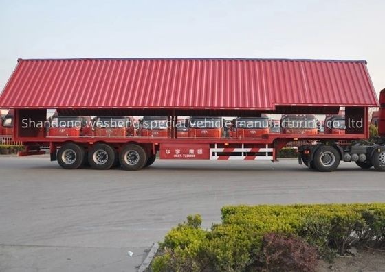 Wosheng 3 asse 30/40ton Logistica Wingspan Van Semi rimorchio con Flying Wingvan Box