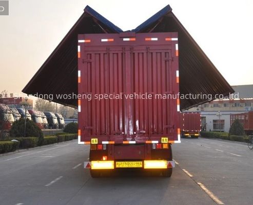 Wosheng 3 asse 30/40ton Logistica Wingspan Van Semi rimorchio con Flying Wingvan Box