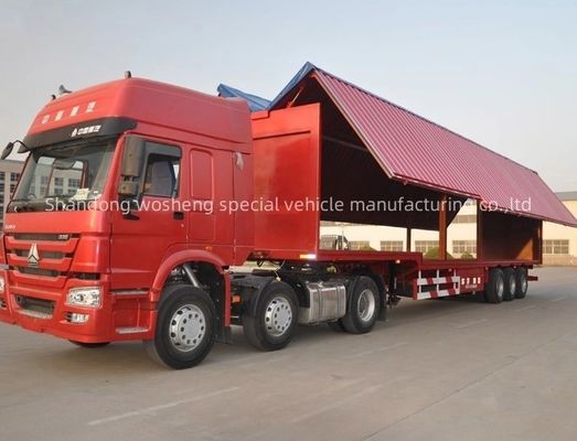 Wosheng 3 asse 30/40ton Logistica Wingspan Van Semi rimorchio con Flying Wingvan Box