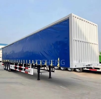 Wosheng 3 assi 40ft 45ft PVC impermeabile tenda lato semirimorchio per espresso e logistica