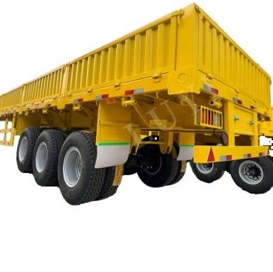 Camion-rilegato con CCC ISO approvato 3 assi Parete laterale semirelligante Flat bed Fence