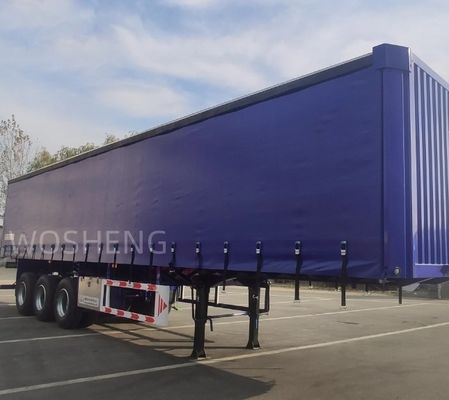 Wosheng personalizzato 3 assi 40ft 45ft Side Curtain Semi-trailer con telone impermeabile in PVC